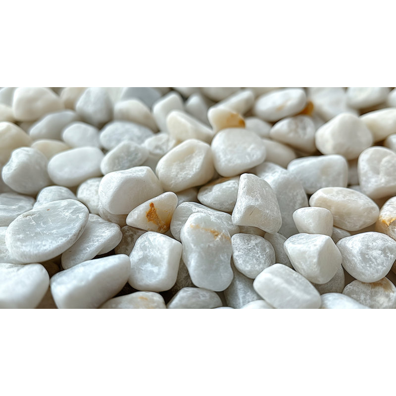 Galets de rivière blancs de 1 à 2 pouces 30 lb pour le jardin et la maison, aménagement extérieur, jardin et cour (20 boîtes)