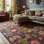 Clarke & Clarke Floral Digitally Printed 76cm X 150cm Area Rug-372059291-372059290