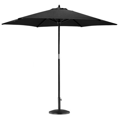 Wooden Garden Parasol & Base - 2.7m