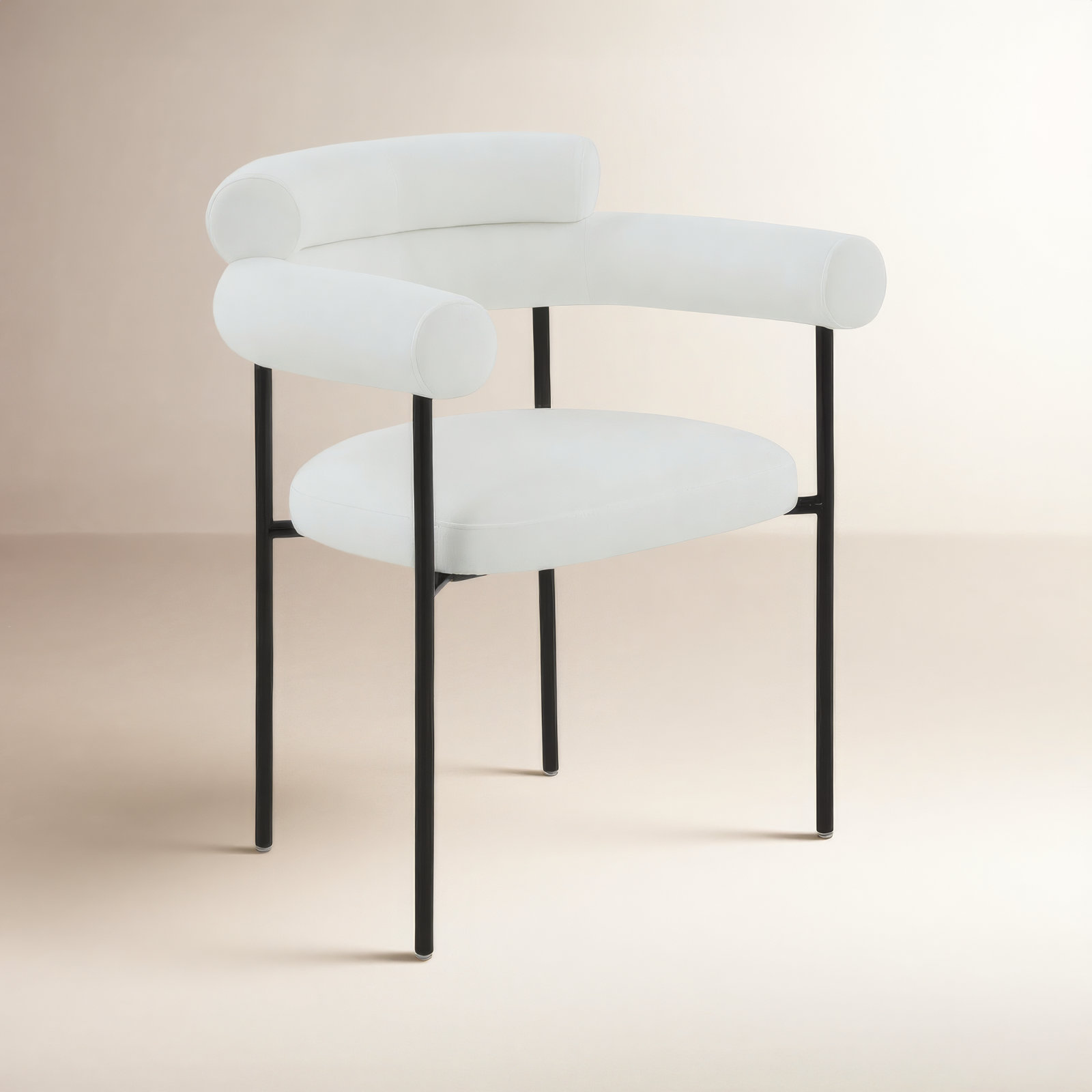 Bellport Dining Chair, White Linen