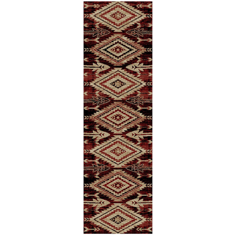 Tapis rouge Alleyna Southwestern, Rectangle 2 pi 3 po x 7 pi 7 po