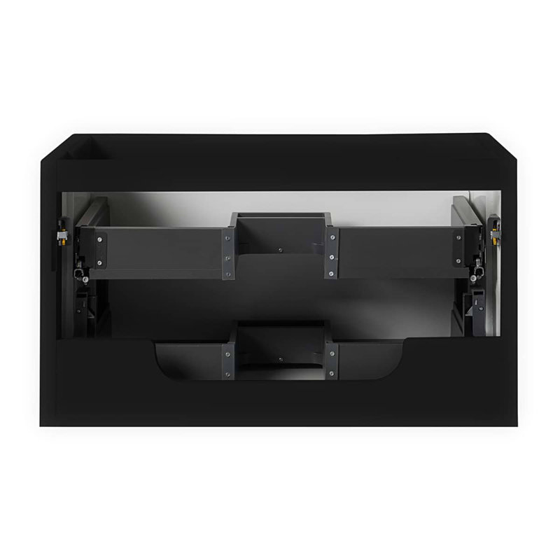 Luxe 36" Gloss Vanity With Counter, Black
