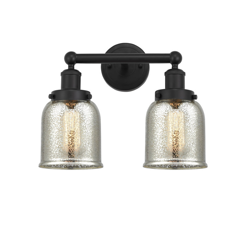 Éclairage pour meuble-lavabo à 2 lumières à intensité variable Corralitos, Noir mat, gris