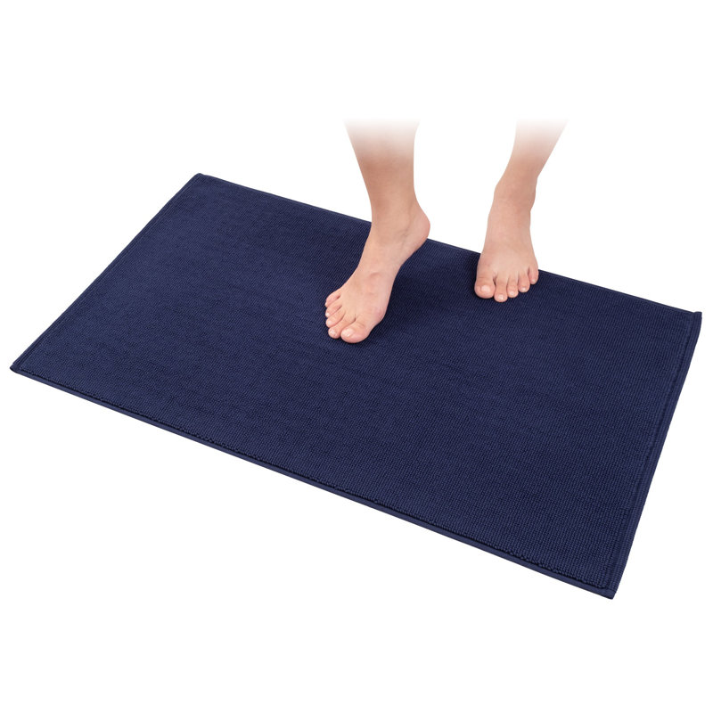 Tapis pour salle de bain 100% coton Chemung, Marine, L 20 po x L 34 po