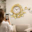 Grande horloge murale en métal avec fleurs et papillon, Ramadan pour la salle de prière du salon