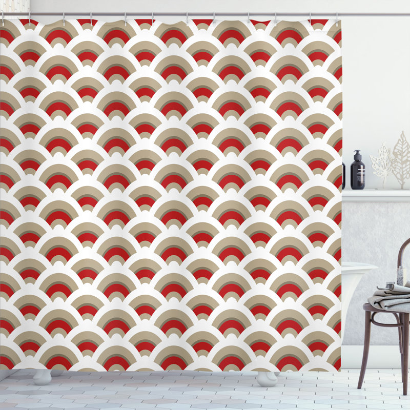 Shower Curtain with Hooks Included, 75"H x 69"W