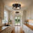 Industrial Matte Black Metal 2-light Flush Mount Ceiling Light
