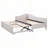 Twin Size Upholstered L-Shaped Upholstered Daybed with Pop Up Trundle, Beige-822442181
