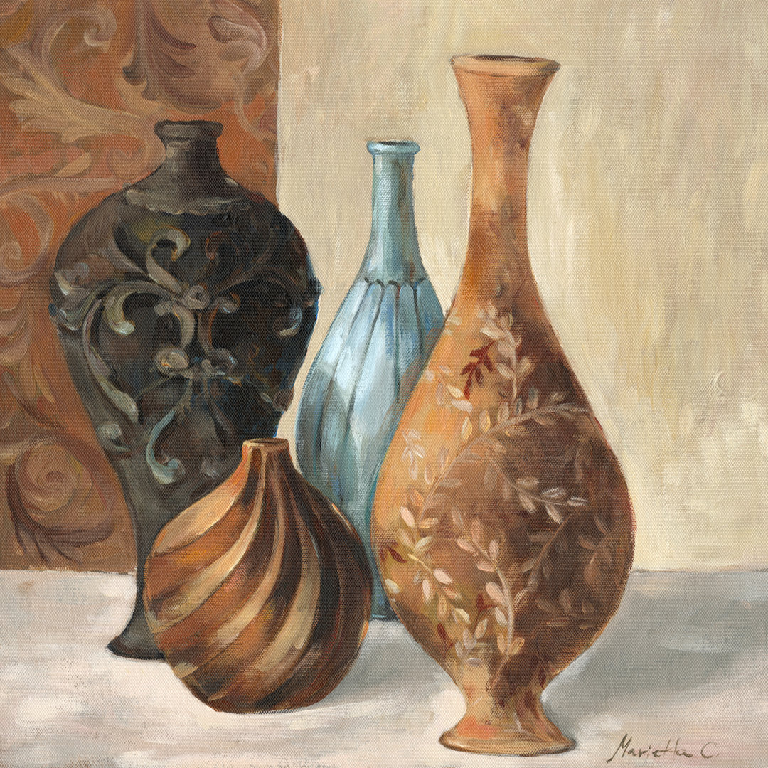 Leinwandbild Spa Vases I von Marietta Cohen