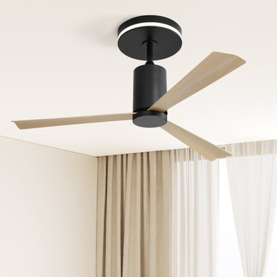 Adrainne 52" 3-Blade Modern Indoor/Outdoor Versatile Ceiling Fan with LED Light