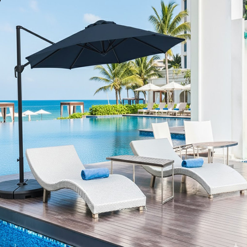 Umbrella, Octagon, 129.92" W x 192.92" D, Blue