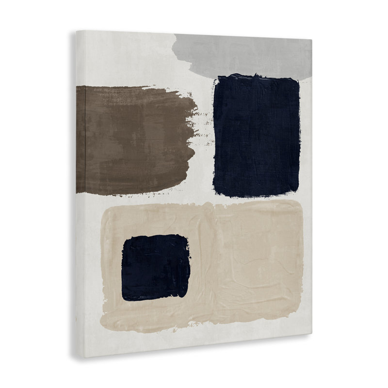 «Neutral Blocked Shapes Floater», art mural par Nina Blue, H 30 po x l 24 po