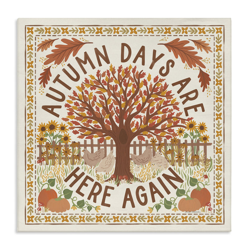 «Autumn Days Here Again», art mural sur toile par Laura Marshall, H 24 po x l 24 po