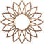 Médaillon de plafond 24 "x 24" x 8 3/8 "x T 1/4" en marguerite, hickory-59356301-59356314