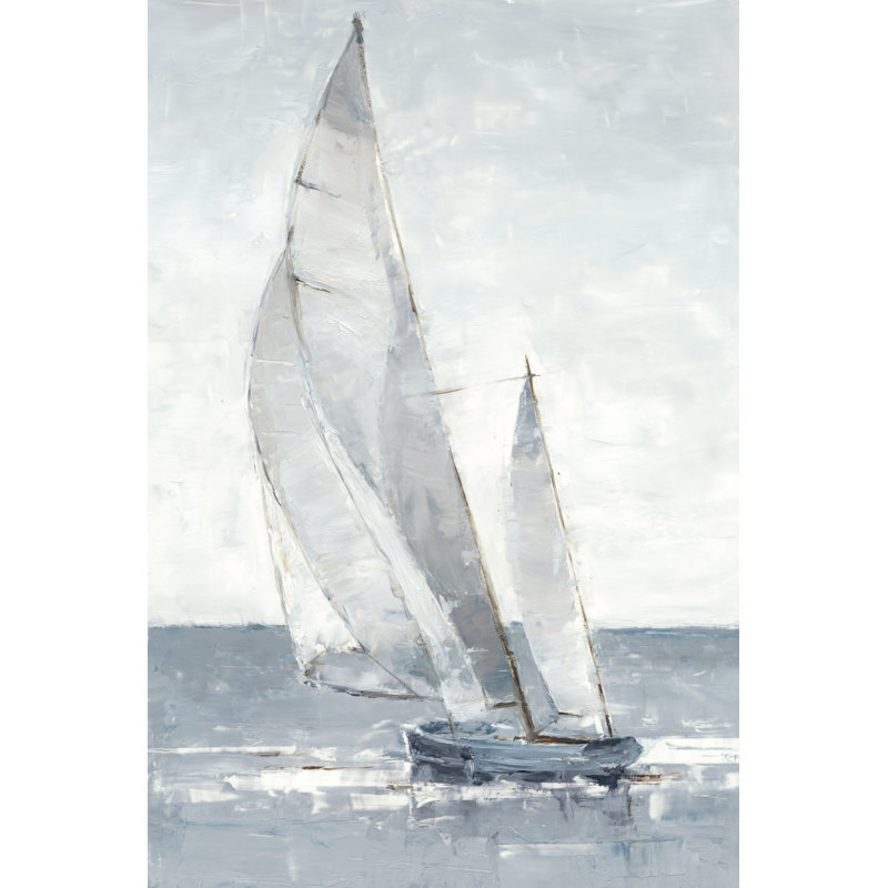 Gray Seas I by Ethan Harper - Painting, 30cm H x 20cm W, Wrapped Canvas