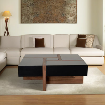 Modern Minimalist Square Wood Coffee Table