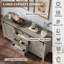 Buffet avec porte de grange coulissante 60 po Dreavyn-652519693