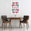 Merry Christmas Pixel Pattern Retro Abstract Christmas Tree Deer Winter Landscape Wall Art Print 1 Piece Wrapped Canvas Wall Art-177590876
