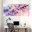 Magnolia rose, fleurs de magnolia sur fond d'aquarelle, ensemble de 3 impressions d'art sur toile