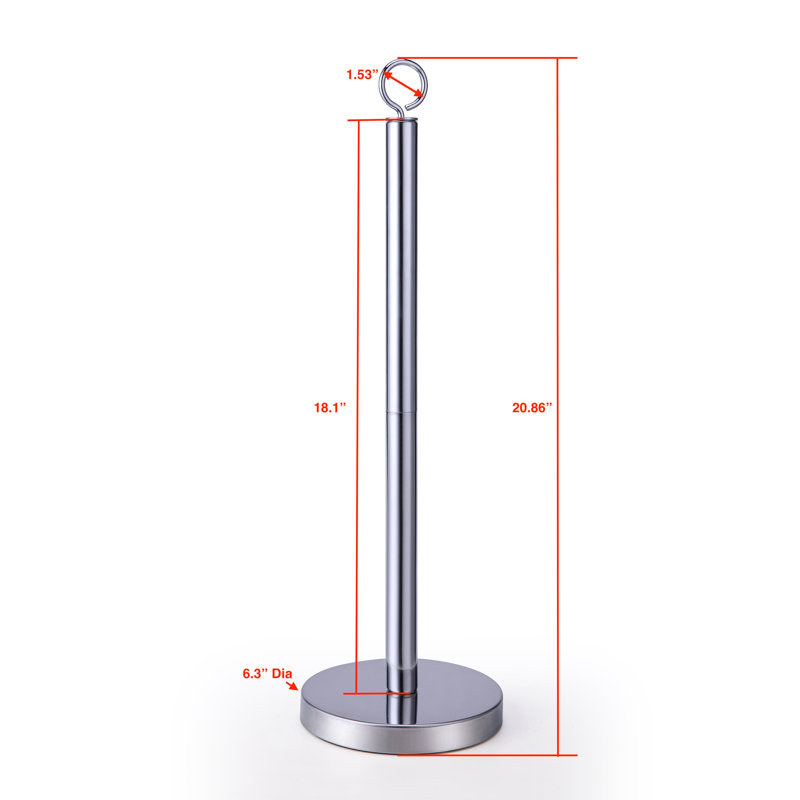 Elite Heavy Weighted Chrome Spare Toilet Paper Roll Holder Stand