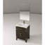 Meuble-lavabo en chêne brun avec comptoir en acrylique, 24 po X P 18 po, miroir, robinet simple 24 x 18, inclus