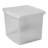Clip 37L Square Plastic Storage Boxes with Secure Clip Lock Lids. L:39.5 x W:39.5 x H:33.5cm Clear/Clear/Clear