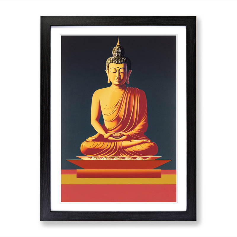 Splendorous Buddha - Framed Print, Black Framed, 64cm H x 46cm W x 2cm D