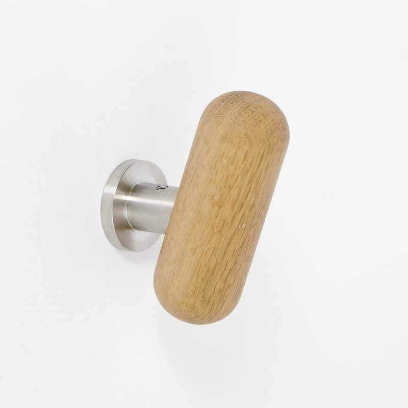 Ikko Wall Mounted Robe Hook, Natural Oak