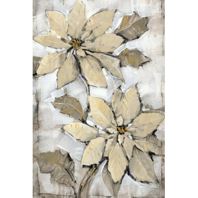 Poinsettia Study II by Tim OToole - Wrapped Canvas Painting