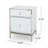 2 Drawer Bedside Table, White, Elegant