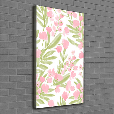 Pink Flowers - Wrapped Canvas Print