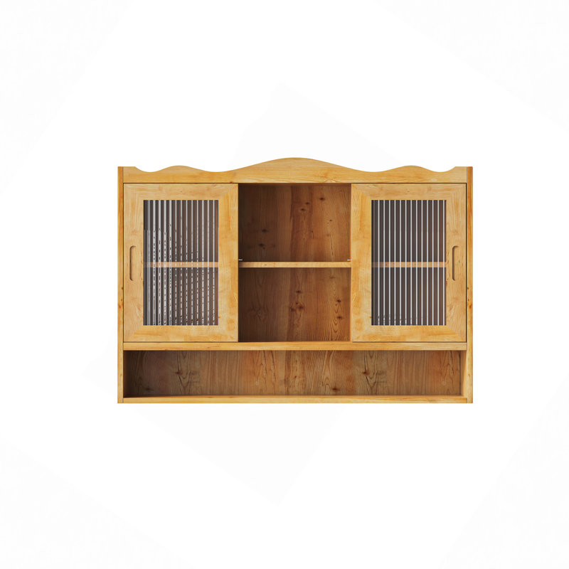 Armoire coulissante 35,4 "à 2 portes avec trois niveaux d'espace de rangement, convenant aux salles de bain, cuisines et salles à manger