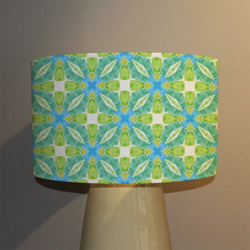 Cotton Drum Lamp Shade ( Uno ), 22cm H x 25cm W x 25cm D