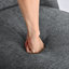 Chaise de salle à manger Bason de style milieu du siècle en chenille, sans accoudoirs, avec pieds en bois courbés (ensemble de 6)-1116843926-1298020475