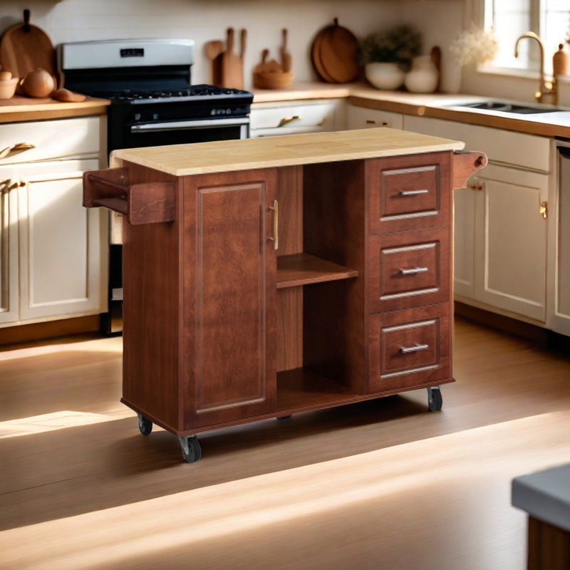 Filka Wood Kitchen Cart