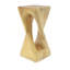 Table d'appoint d'extérieur, table de bout en forme de torsion, table d'appoint décorative, table de tabouret de jardin pour terrasse de balcon, bord de piscine, béton léger, texture semblable au bois-612462033