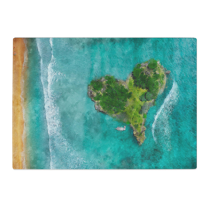 The Heart of the Island Painting Chopping Board, 28.5cm W x 39cm L