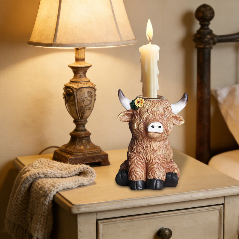 Petit ornement en forme de chandelier en résine de yak artisanal Highlands, A