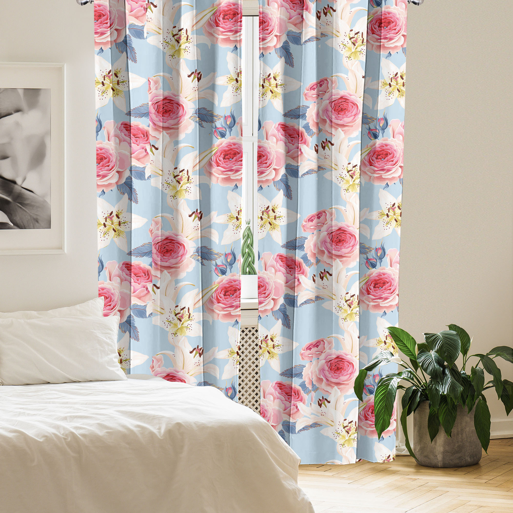 East Urban Home Aaraya Microfiber Semi Sheer Curtain Pair | Wayfair