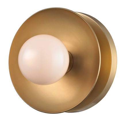 Julien 1 - Light Flush Mounted Sconce, Aged Brass