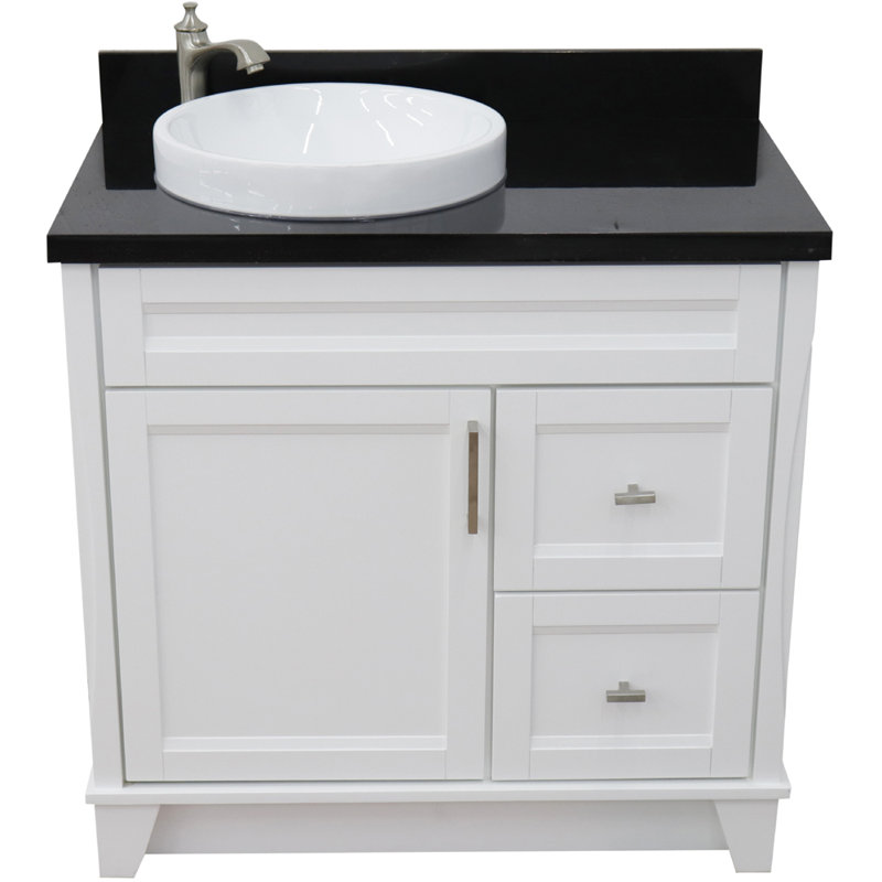 Ensemble de meuble-lavabo simple 37 po Makson, Noir galaxie