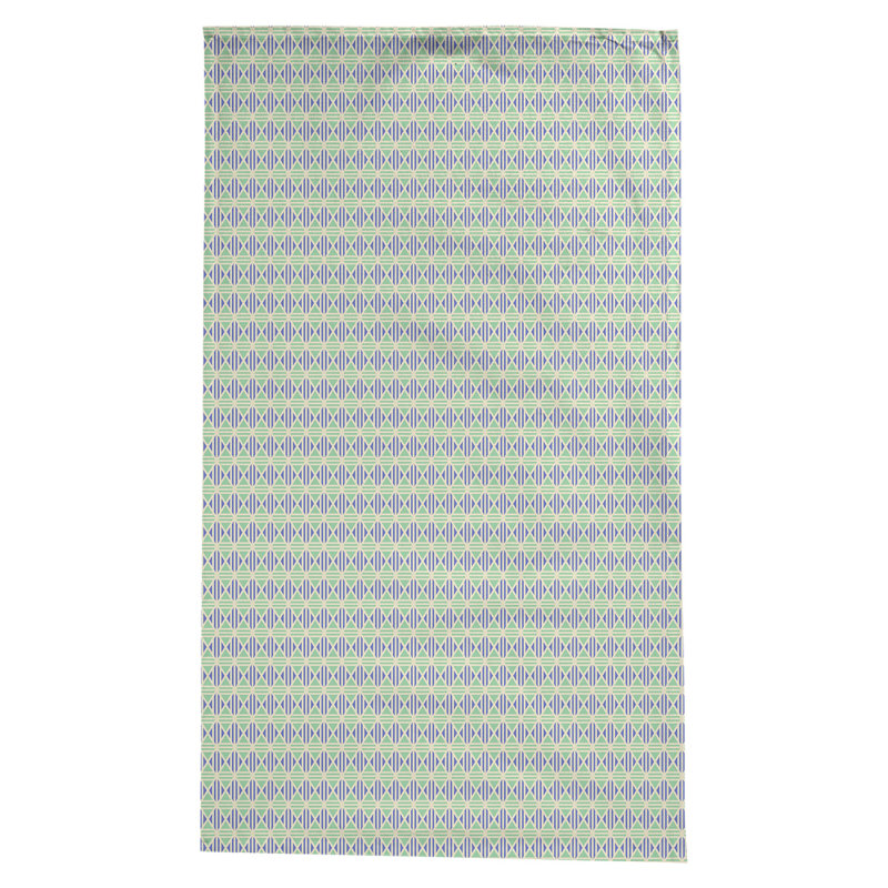 Leffel Lined Diamonds Tablecloth, Green/Blue