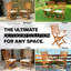 Percy Solid Wood Patio Dining Chairs with Cushions