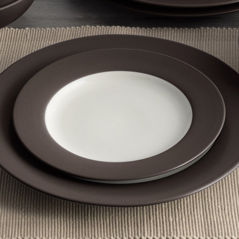 Noritake Colorwave Rim Salad Plates, 8-1/4", Chocolate