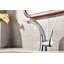 Robinet de salle de bain à poignée simple avec drain Twist Collection - Chrome-10711639