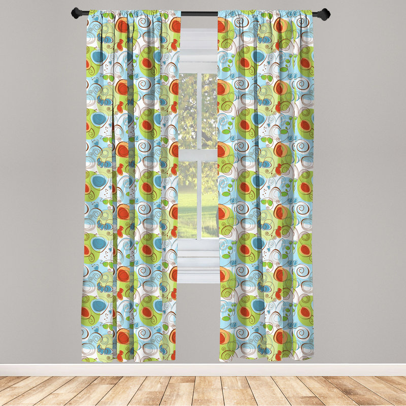 Funky Semi-Sheer Rod Pocket Sliding Panel, 28" x 95"