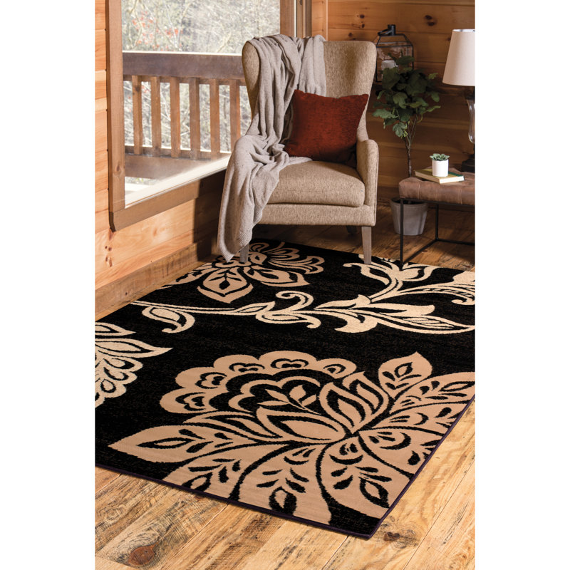 Tapis beige / brun Plattsmouth, Rectangle 5 pi 3 po x 7 pi 2 po