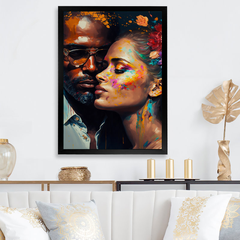 - Art mural traditionnel sur toile, H 20 po x l 12 po x P 1 po, Cadre photo noir