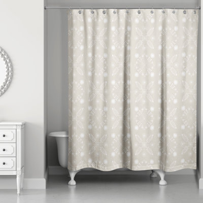 Rideau de douche simple à motif géométrique Flavius