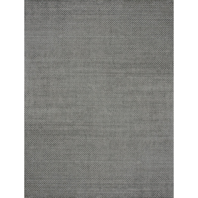 Hand Knotted Area Rug in Platinum, Rectangle 6' x 9'